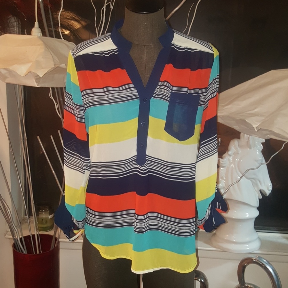 Alya women multicolor top sz Medium